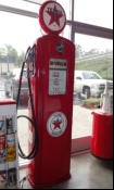 SOLD.  1950's Texaco Pump, Bennett 646, Full Size Tall. Older Resortation in Excellent Shape. Reproduction Globe. 7' 7" Tall. $3800