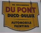 Original Dupont Duco-Delux metal shield. 2-sided. 3ft x 3ft. $600