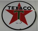 Texaco 6' double sided porcelaine round $1800