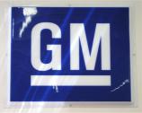 1970's GM logo. Plastic vacuum formed square. Original. 4ft x 4ft. $600