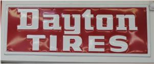 1993 Dayton Tires, pressed tin.  52inch x 18inch.  $300